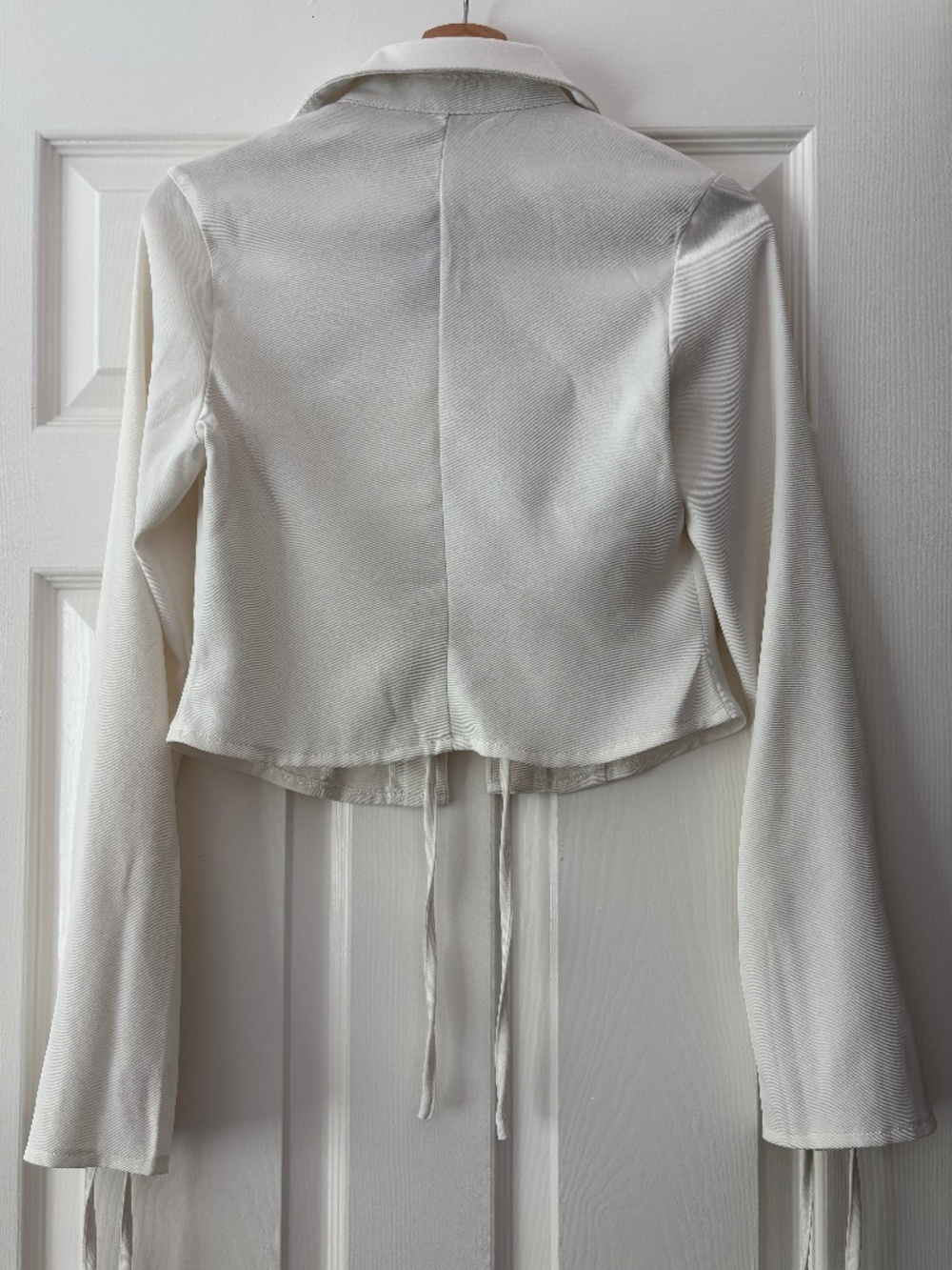 PrettyLittleThing Lace Up Corset Top - Off White Size 4 - Picture 3 of 8